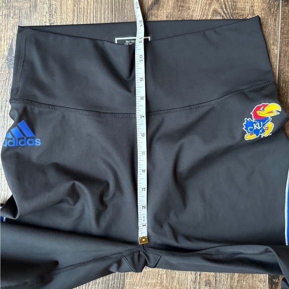 Adidas Prime Green Aeroready KU Jayhawk Black Leggings Women's Size Large Tall - Picture 9 of 12